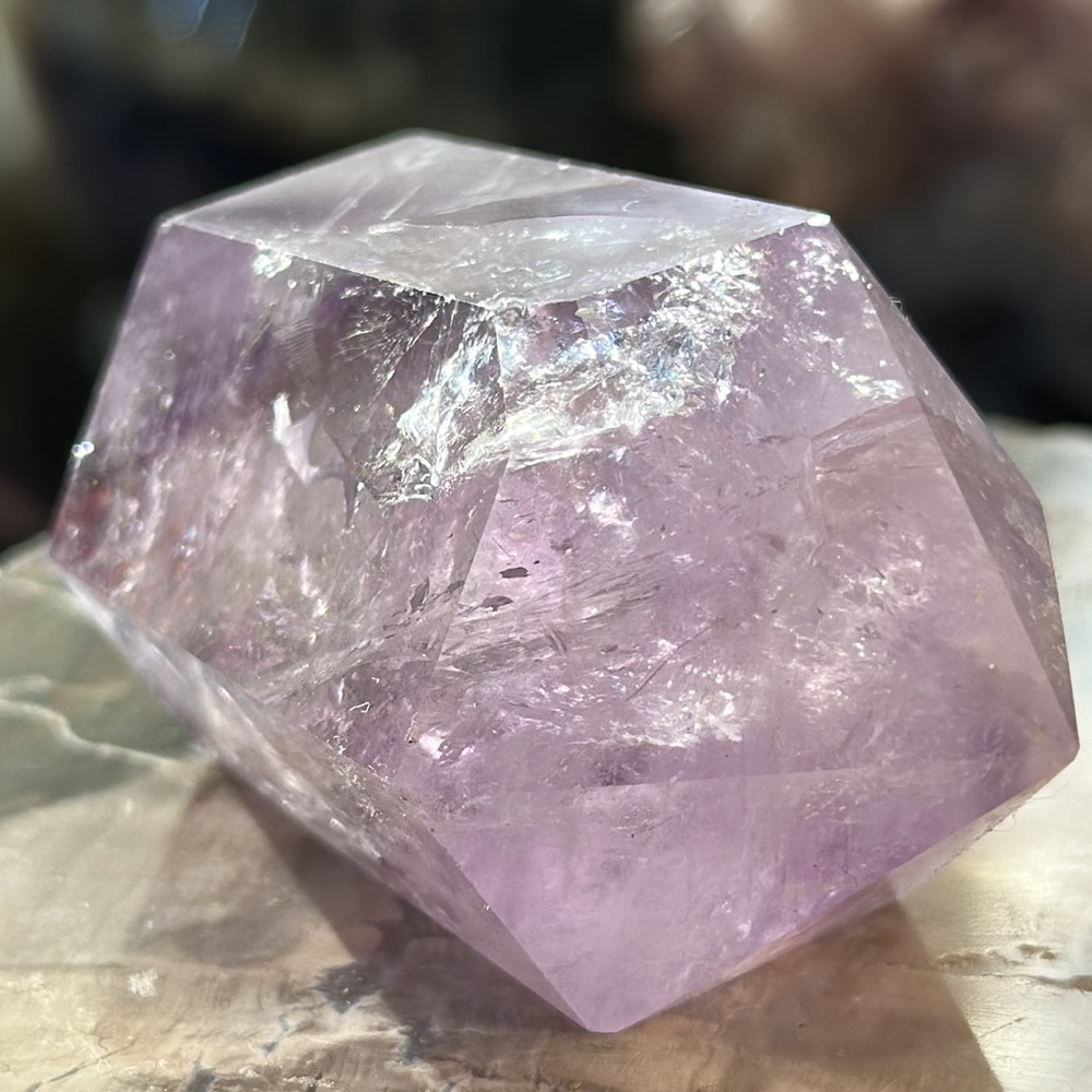 Amethyst DT Crystal Point With Rainbows! - Picture 9 of 10
